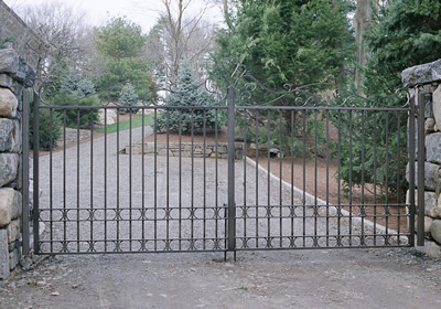 Driveway Gates with Oil Rubbed Bronze Faux Finish