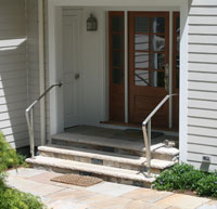 Stainless Steel Entrance Rails with grained finish